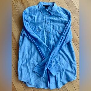Victoria's Secret Lightweight Cotton/Silk Button Down Shirt Women's Size Small